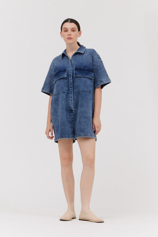 BEA OVERSIZED DENIM ROMPER