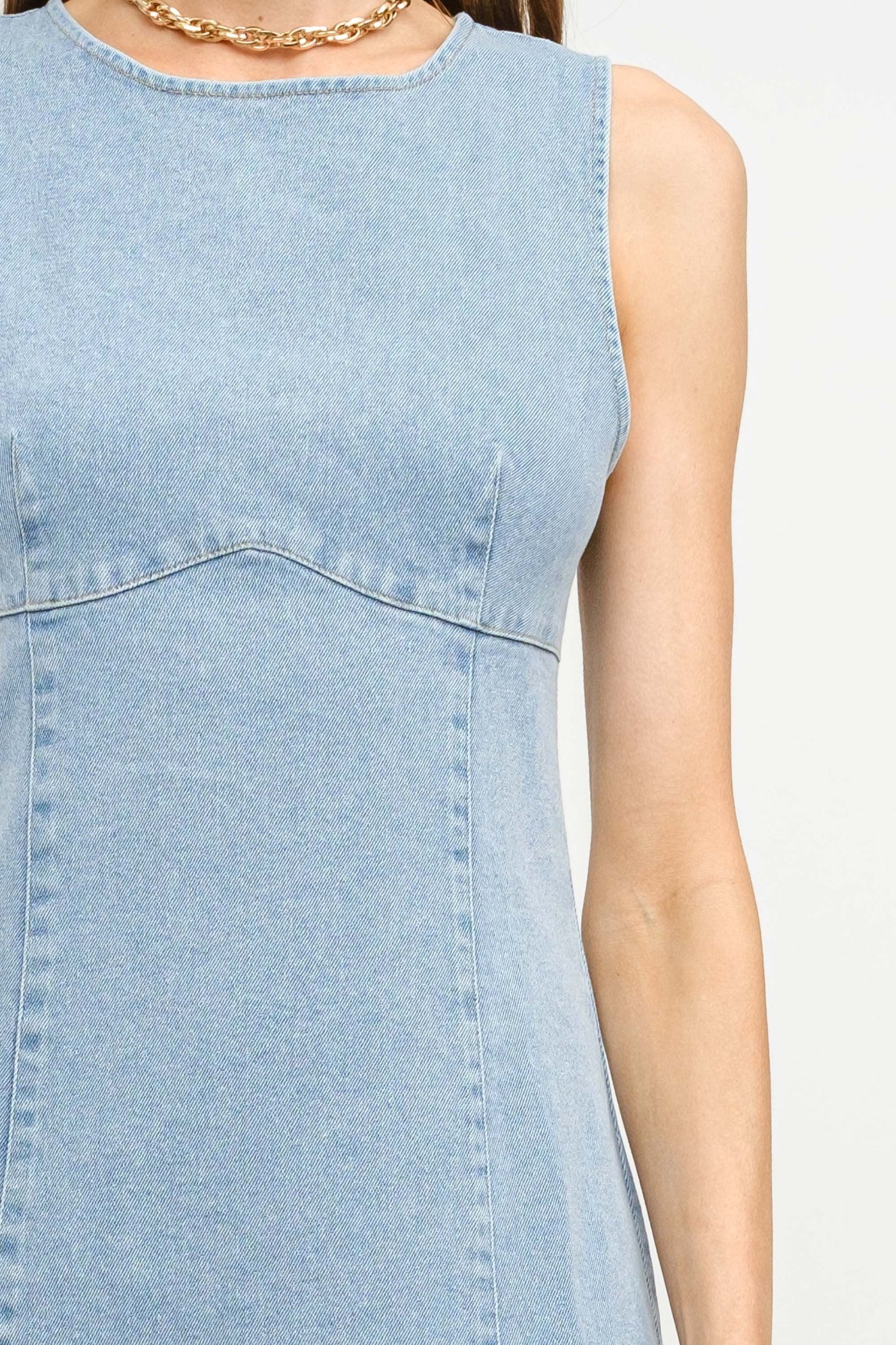 GISELE DENIM MIDI DRESS