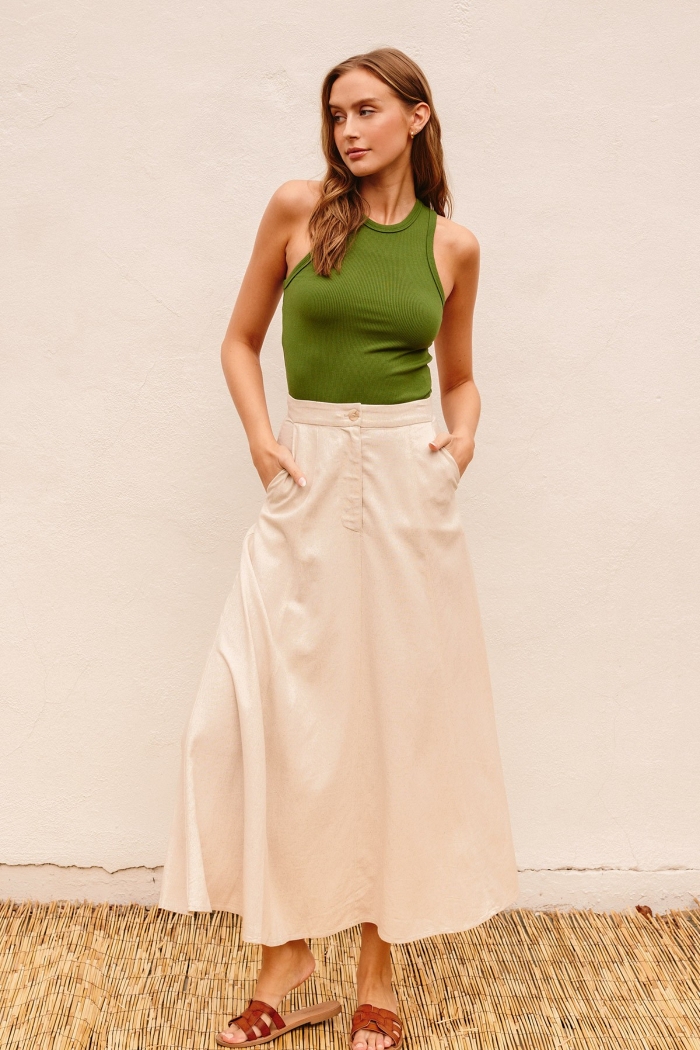 CHLOE FLARED MAXI SKIRT