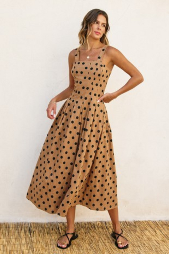 ILONA POLKA DOT MAXI DRESS