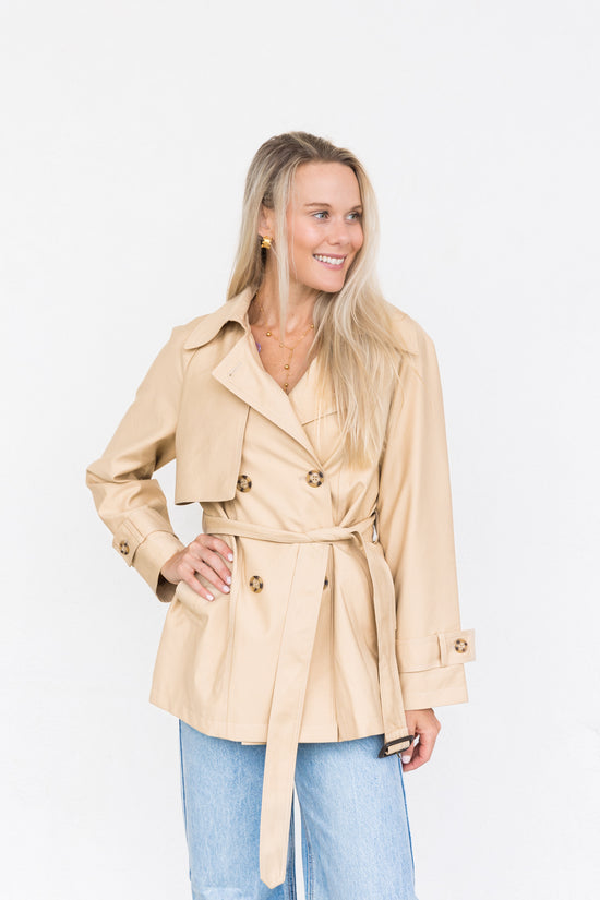 ATLAS APRICOT TRENCH COAT