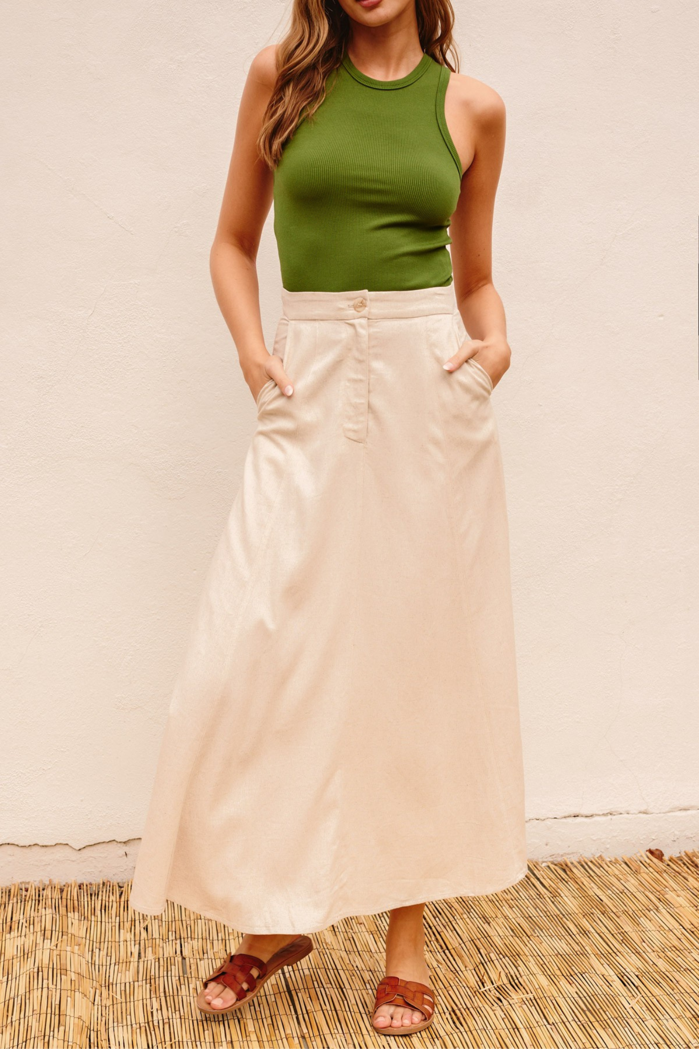 CHLOE FLARED MAXI SKIRT