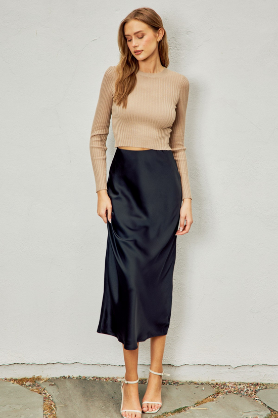 DAISY SATIN MAXI SKIRT