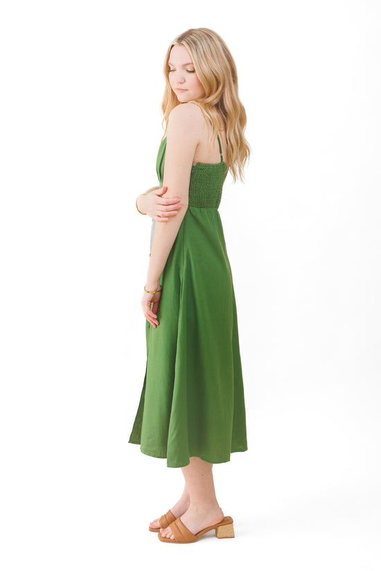 DRESS FORUM BUTTON FRONT MIDI DRESS