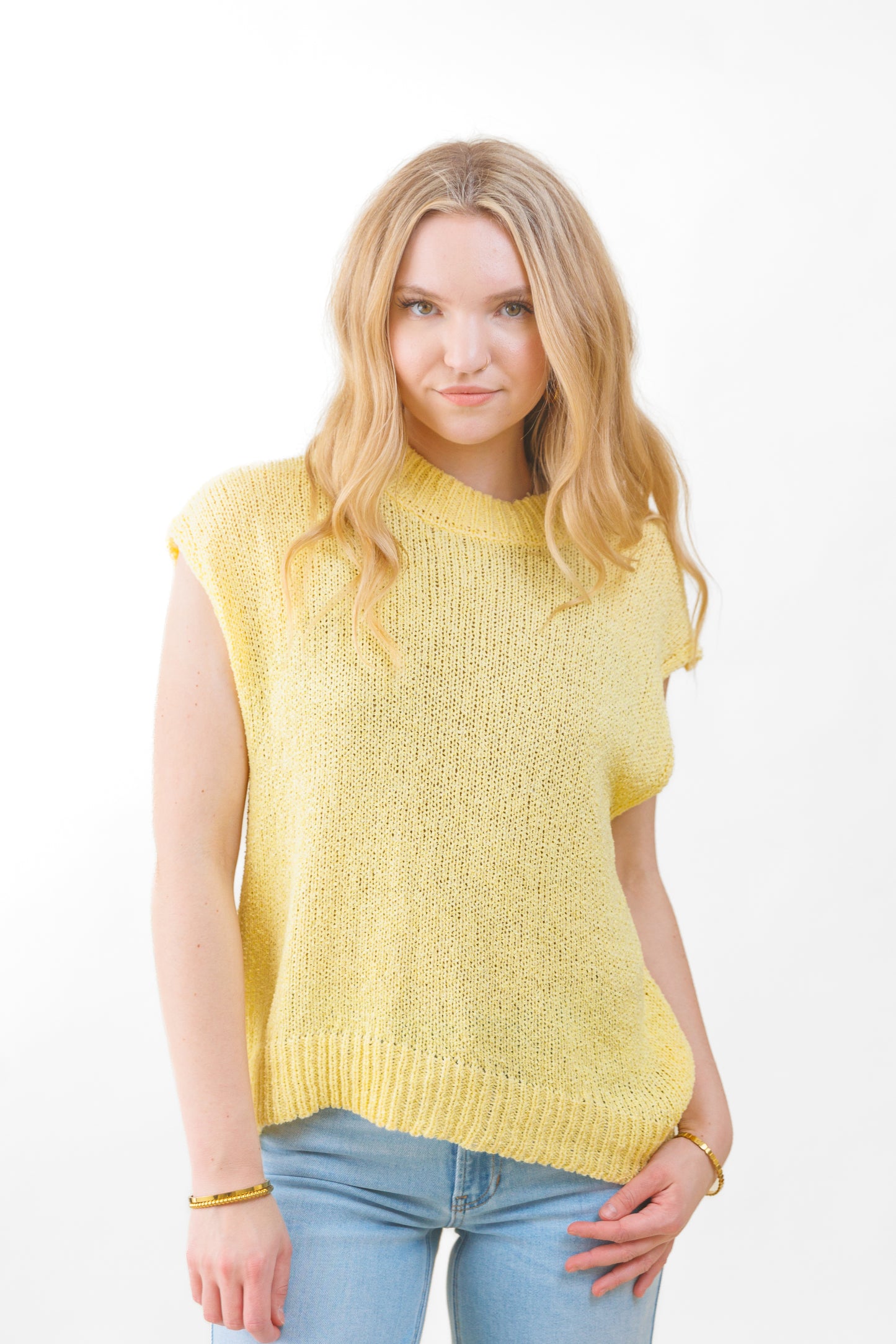 AMELIE SLEEVELESS KNIT TOP