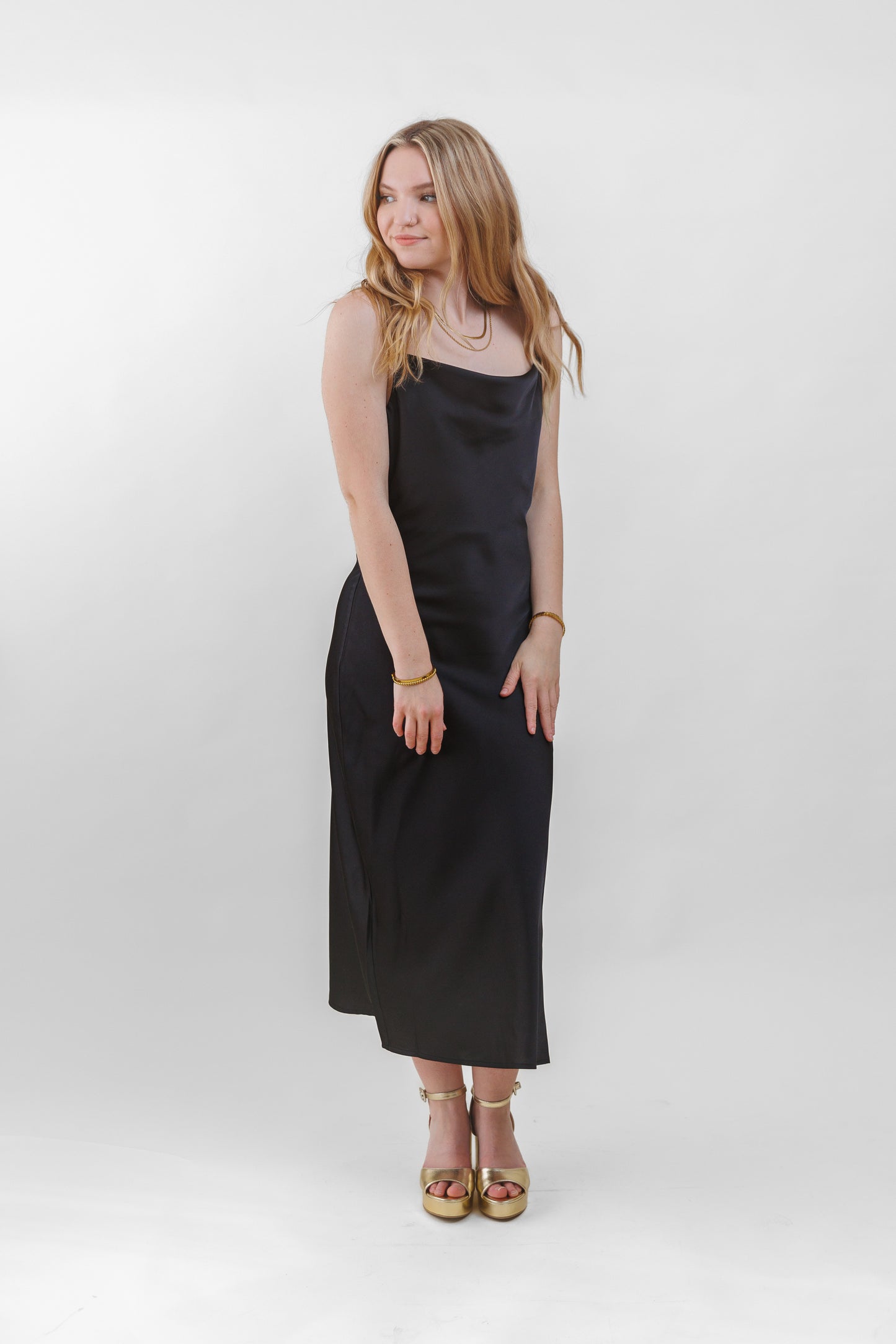 ANJOLETH SLIP-ON MIDI DRESS