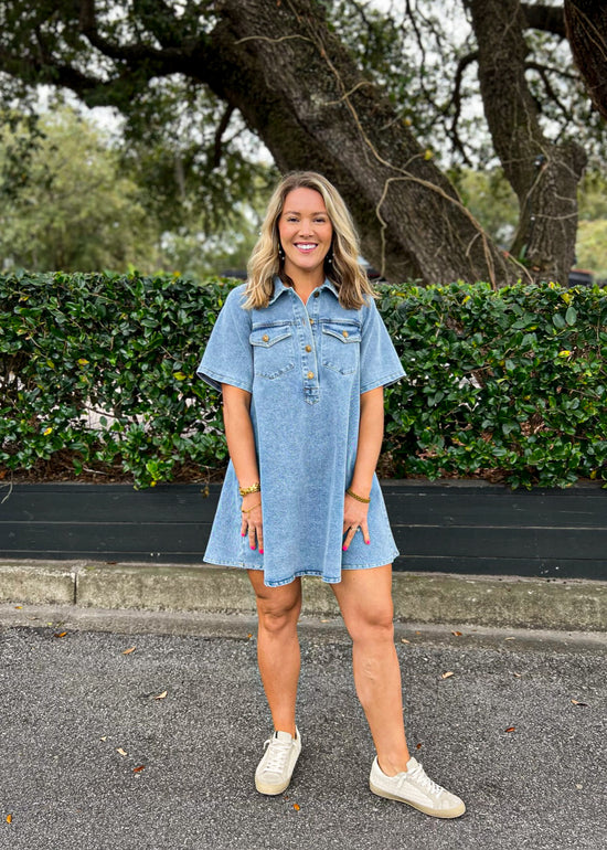 BARBARA DENIM MINI DRESS