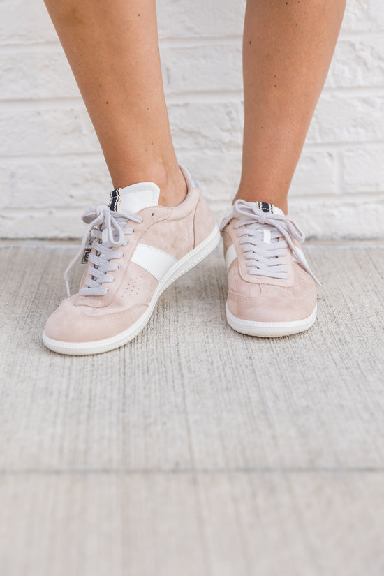 SHUSHOP Soft taupe suede sneakers