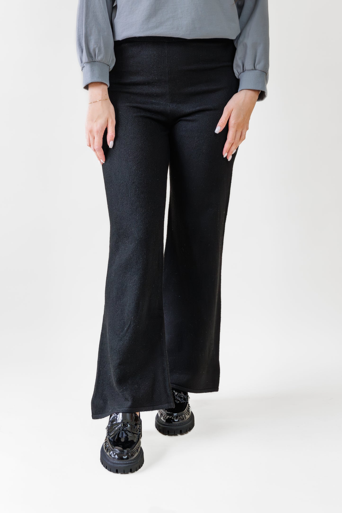 GRADE & GATHER STRAIGHT LEG KNIT PANTS 