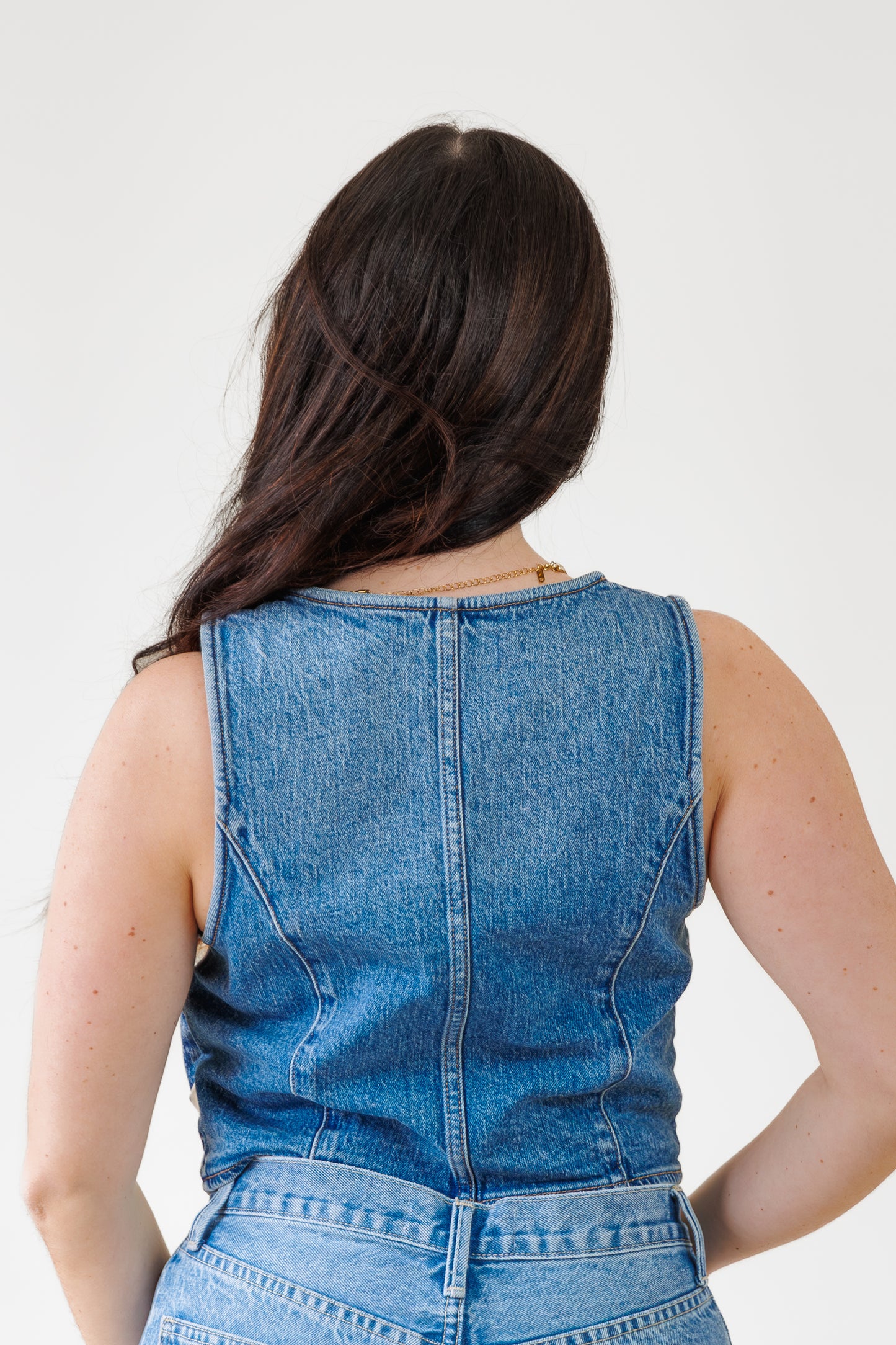 JUST BLACK DENIM MEDIUM WASH DENIM VEST