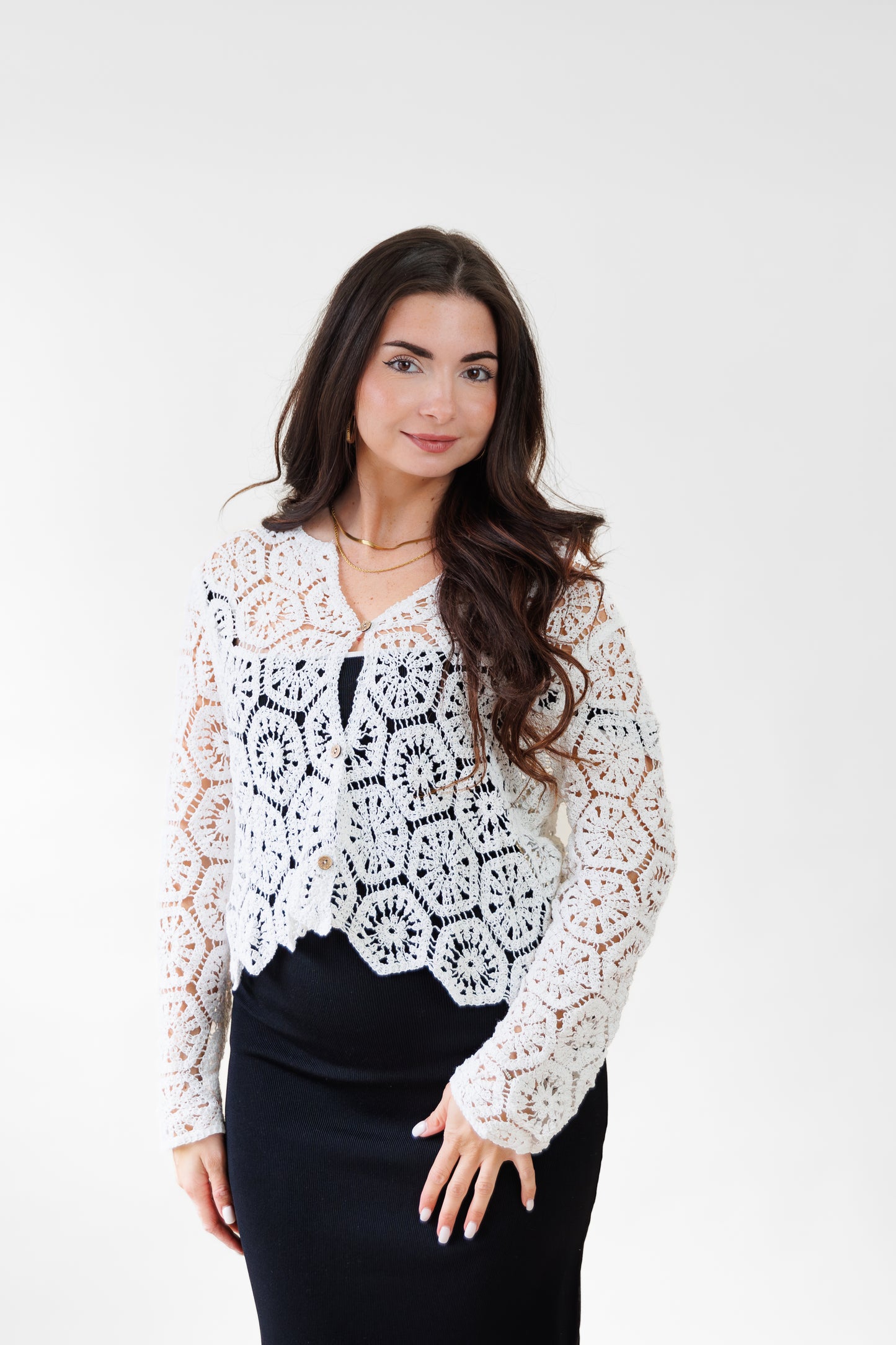 EMORY CROCHET CARDIGAN