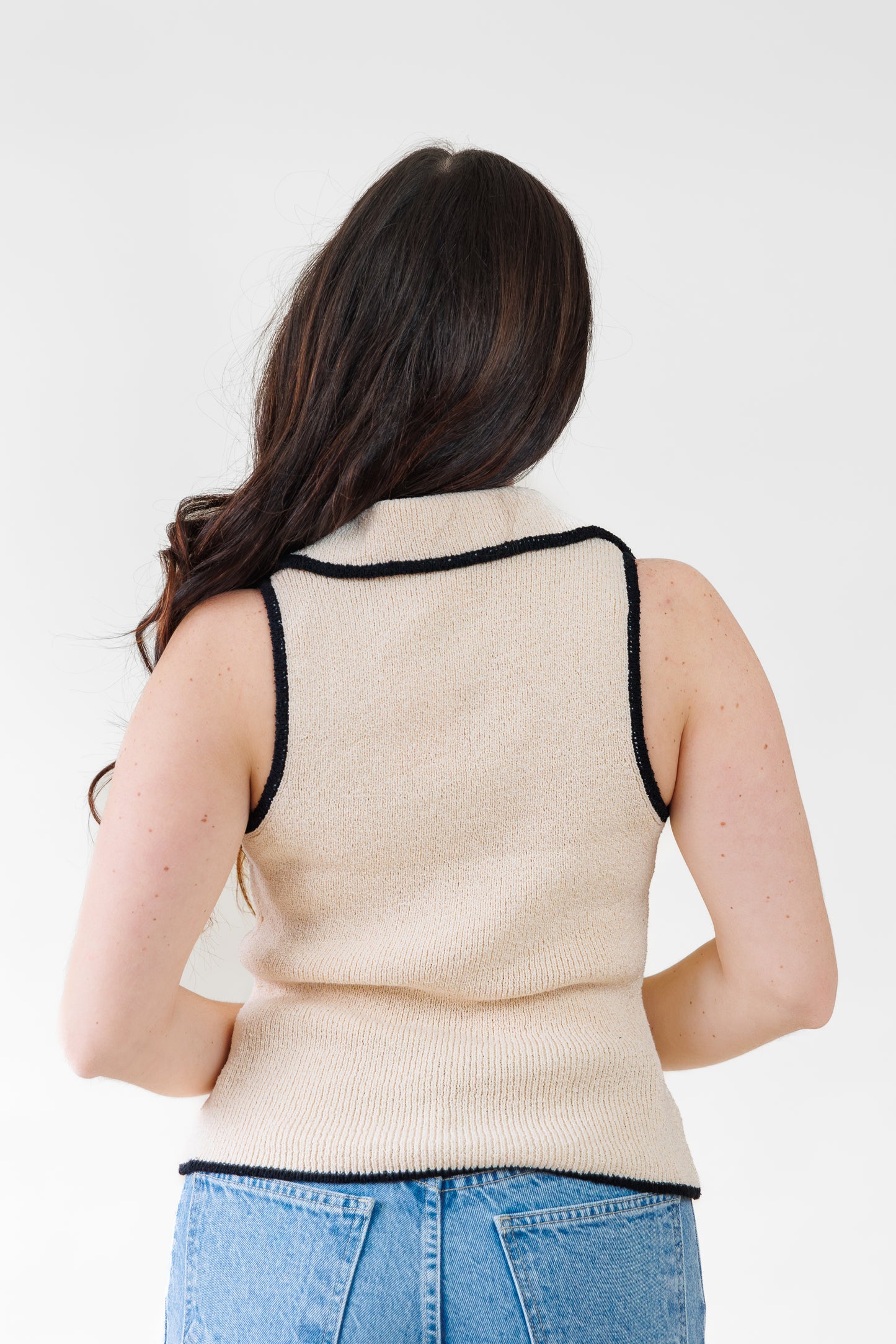 RIB KNIT VEST TOP