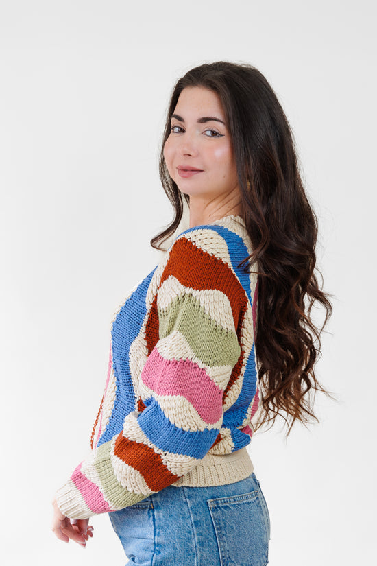 STORIA MULTI COLOR BLOCK SWEATER LONGSLEEVE 