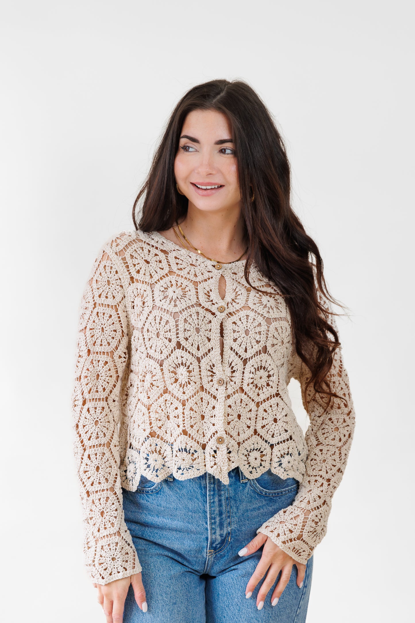 EMORY CROCHET CARDIGAN