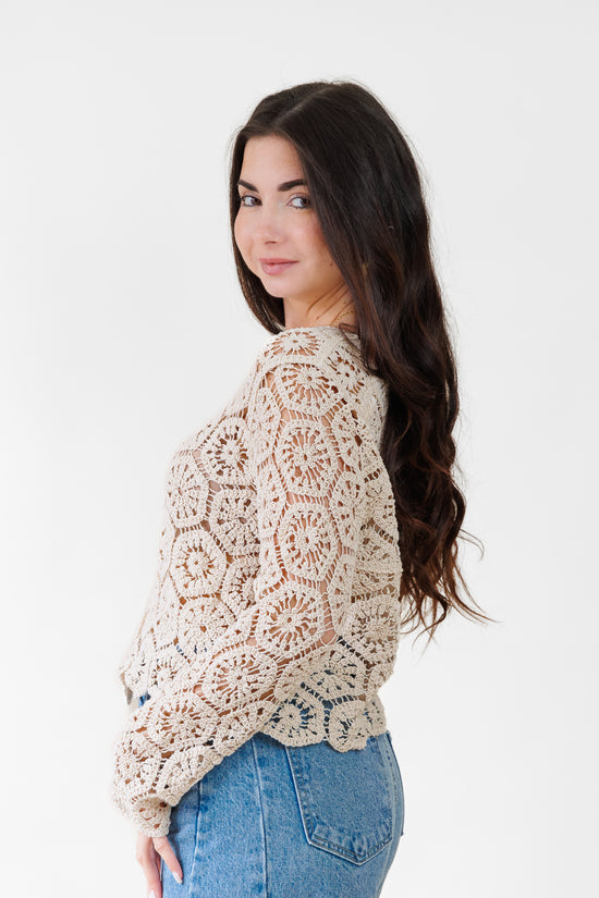 EMORY CROCHET CARDIGAN