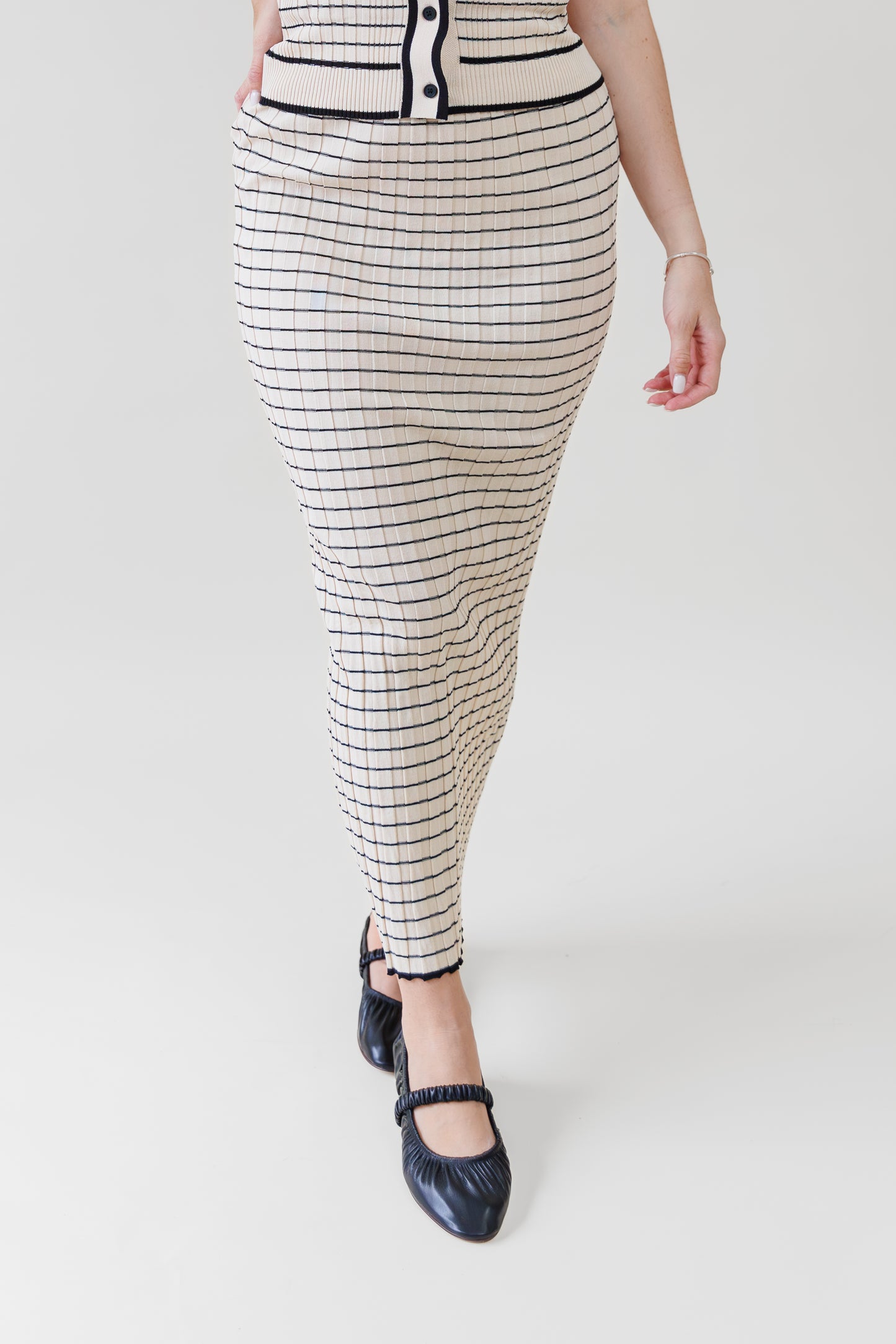 NOVA STRIPED SKIRT