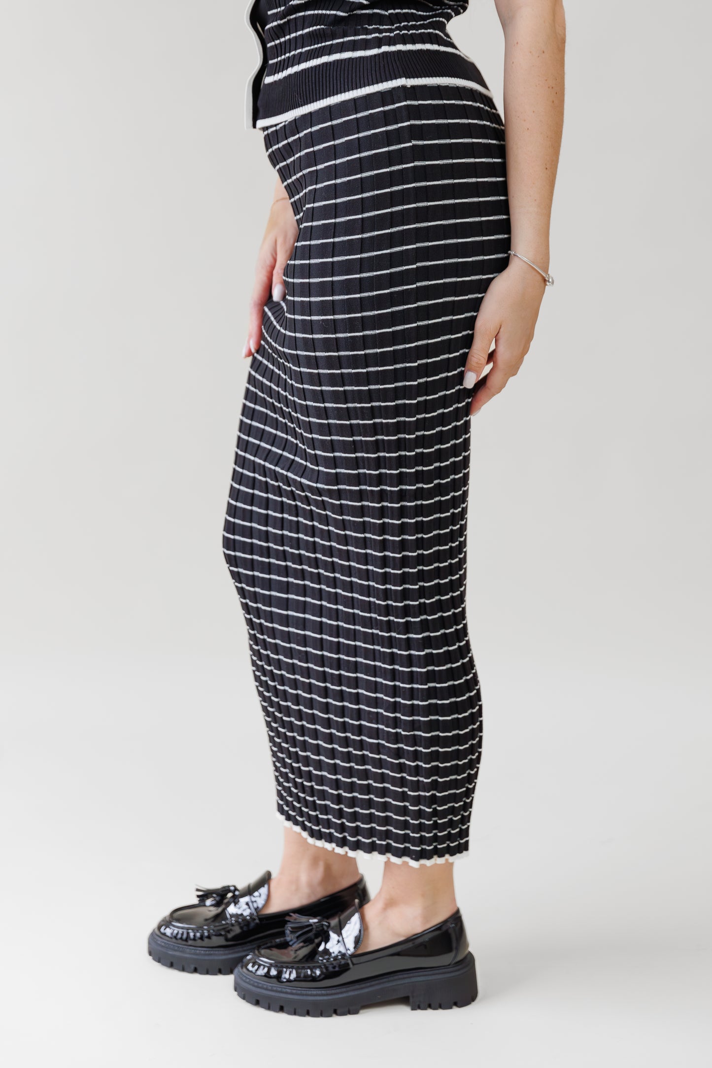 NOVA STRIPED SKIRT