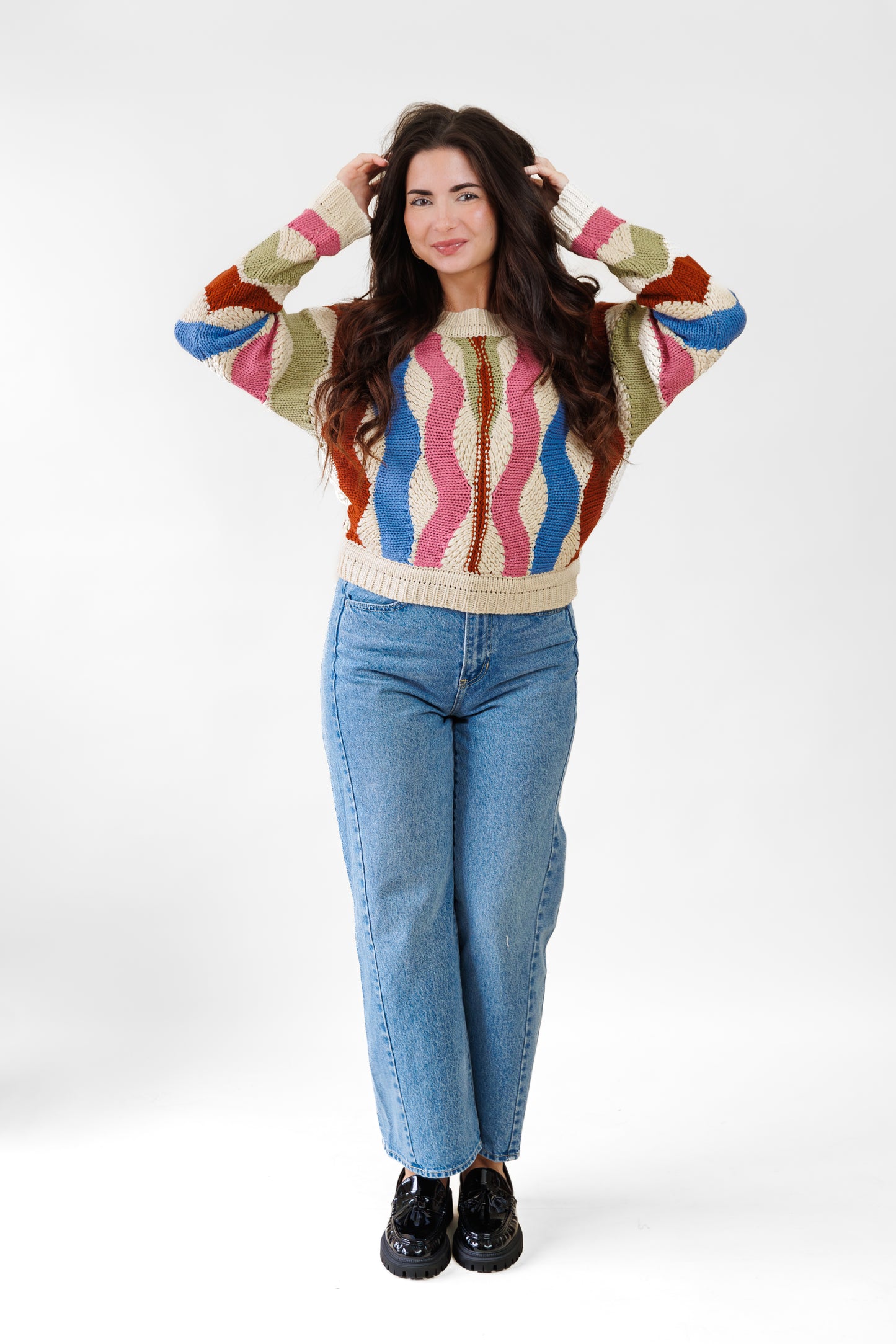 STORIA MULTI COLOR BLOCK SWEATER CHIC 