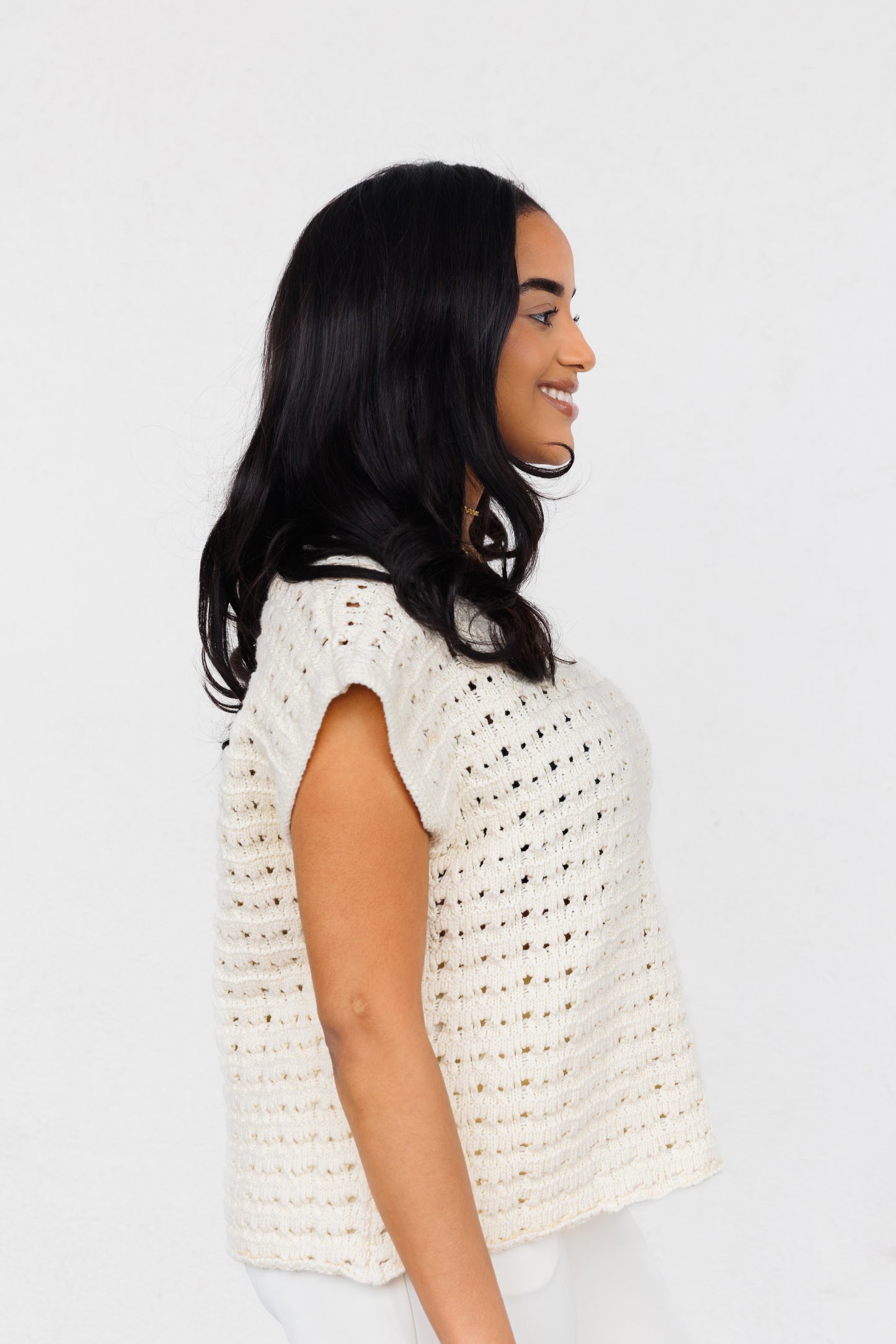 EMILY CROCHET SWEATER VEST