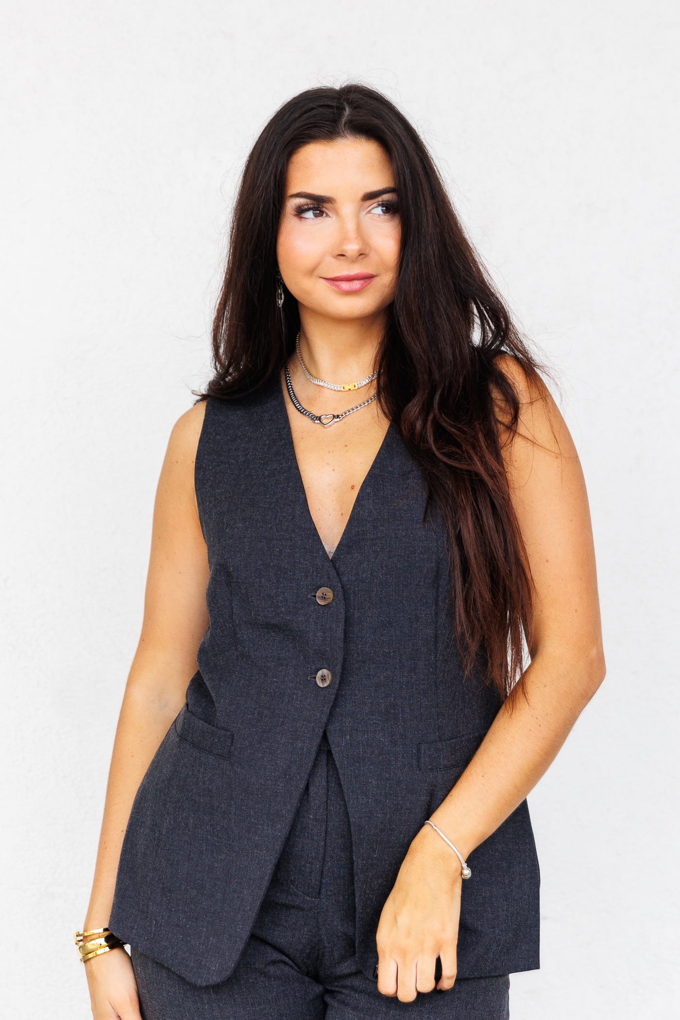 GRACIE BUTTON VEST