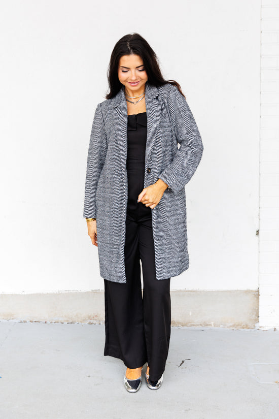 ROSELYN HERRINGBONE COAT