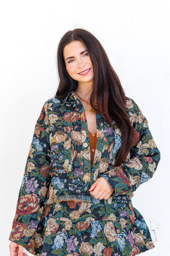 AUREUM FLORAL JACQUARD JACKET