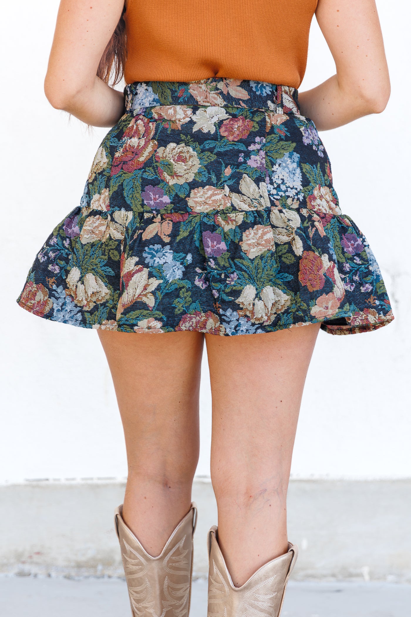 AUREUM MINI FLORAL SKIRT 