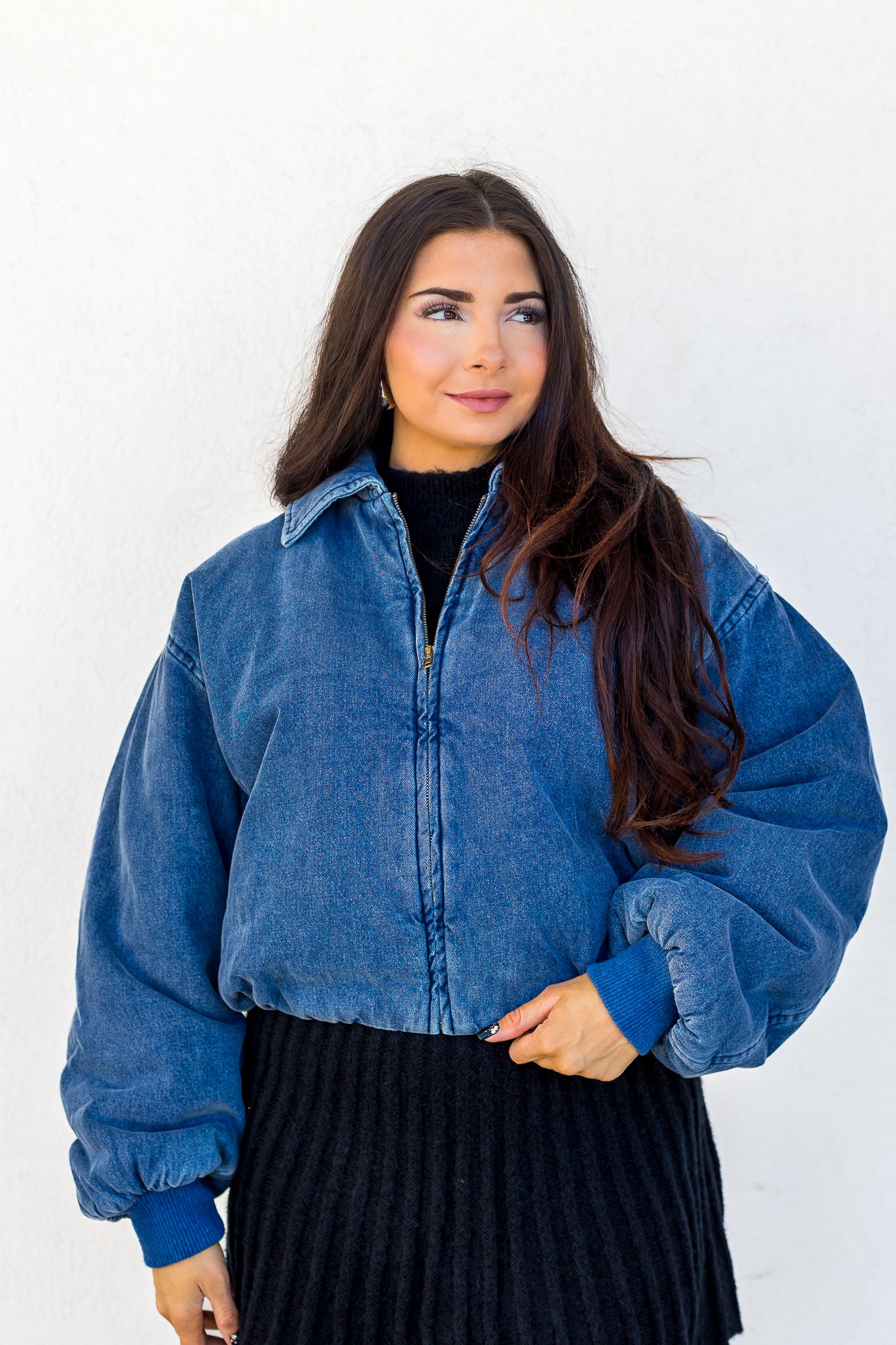 IVY DENIM BOMBER JACKET