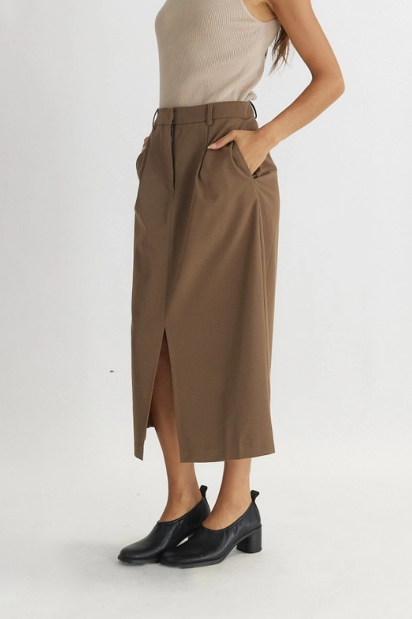 PENNY TAILORED MIDI SKIRT