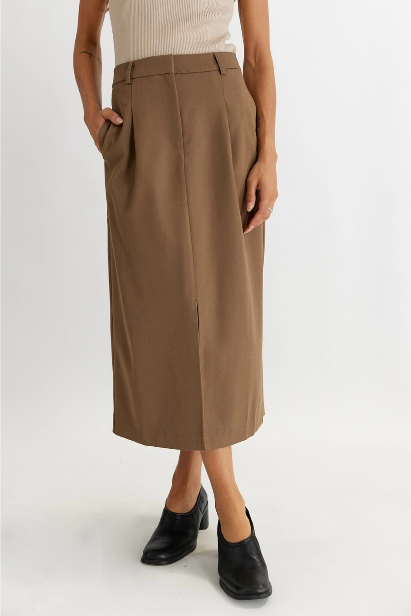 PENNY TAILORED MIDI SKIRT